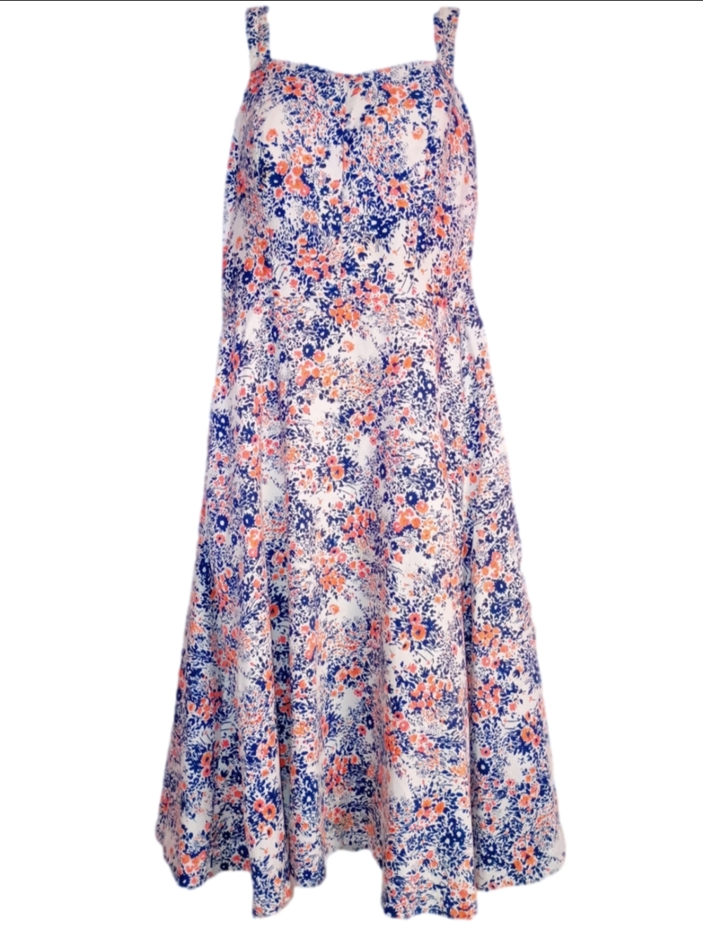 Vintage Floral Sundress Cottage core 💙🧡💛